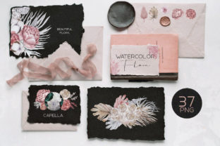 Contemporary Watercolor Floral Set and Illustrations