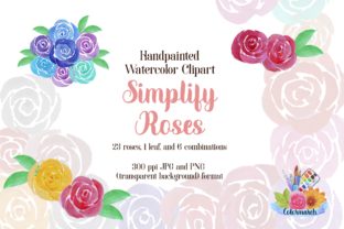 Simplify Roses Watercolor Clipart