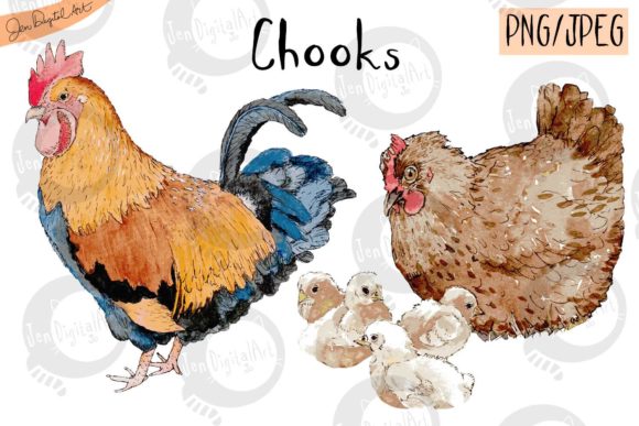 Watercolor Chooks: A Unique Embroidery Design