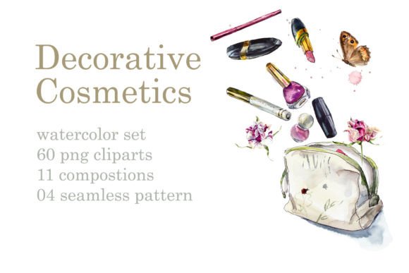 Watercolor Cosmetics Illustrations