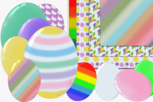 Watercolor Easter Egg Clipart Pattern and Illustrations