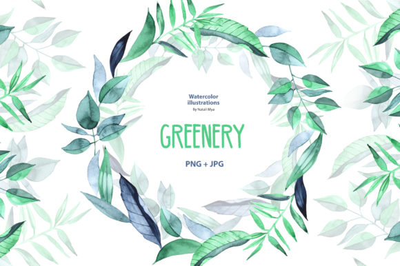 Watercolor Greenery Illustrations