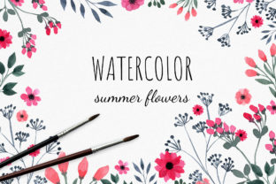 Watercolor Wild Summer Flowers Illustrations